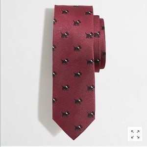 J crew silk Tall Scottie dog tie